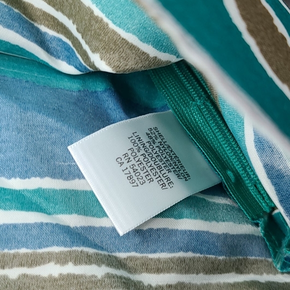 Banana Republic blue green stripe tank blouse sz.4 - Picture 3 of 8